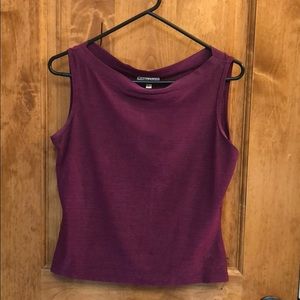 Purple sleeveless blouse